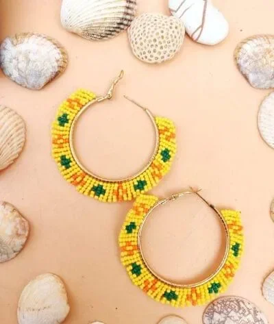 

Handmade Beaded Earrings Hand-woven Christmas Adjustable Elk Santa Claus Snowman Bohemia Beaded Earrings Necklace Set for Women