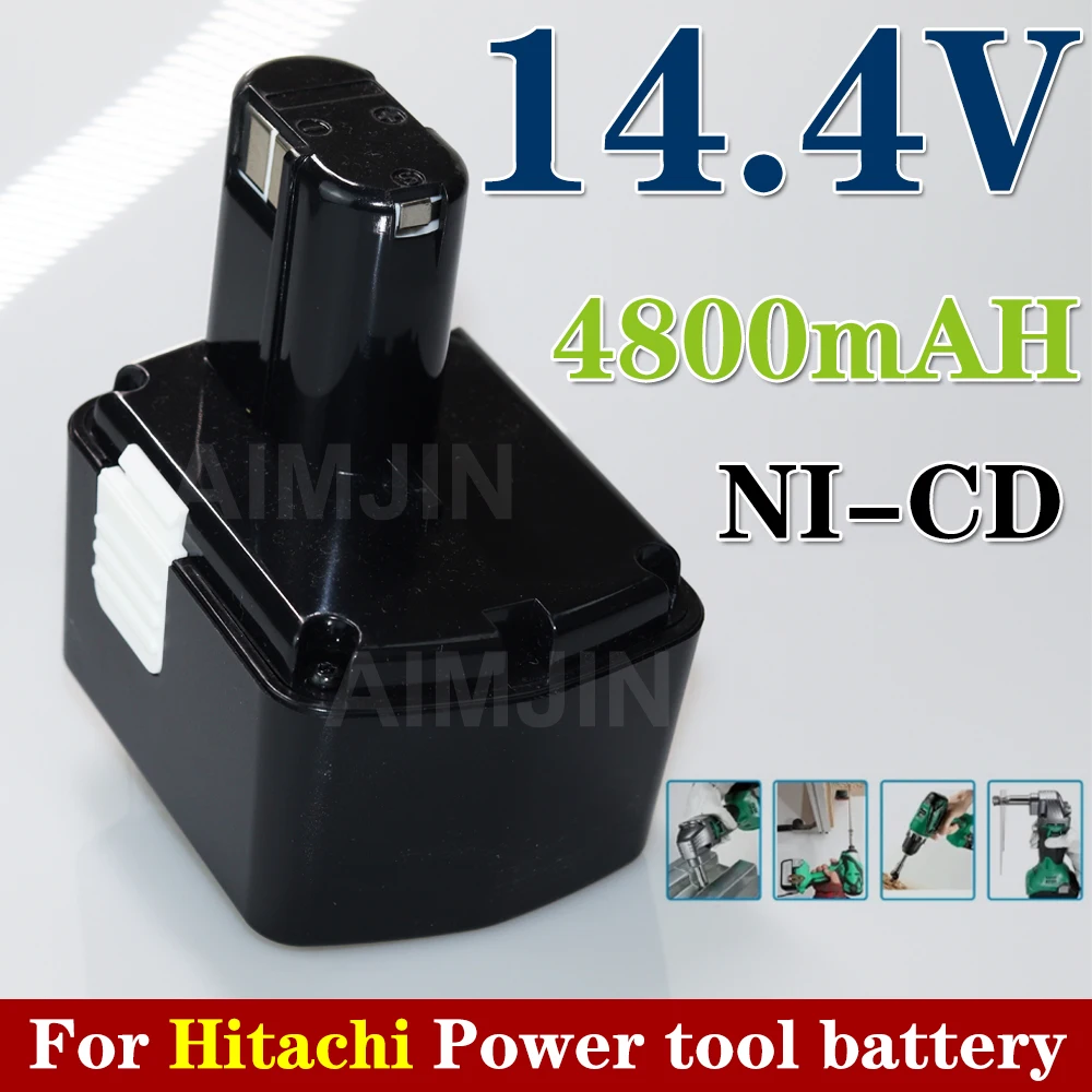 

For Hitachi Power Tool Battery 14.4V 4.8Ah NI-CD Suitable Screwdriver Battery EB1414S 319104 319933 EB1412S EB1420RS DH 14DL