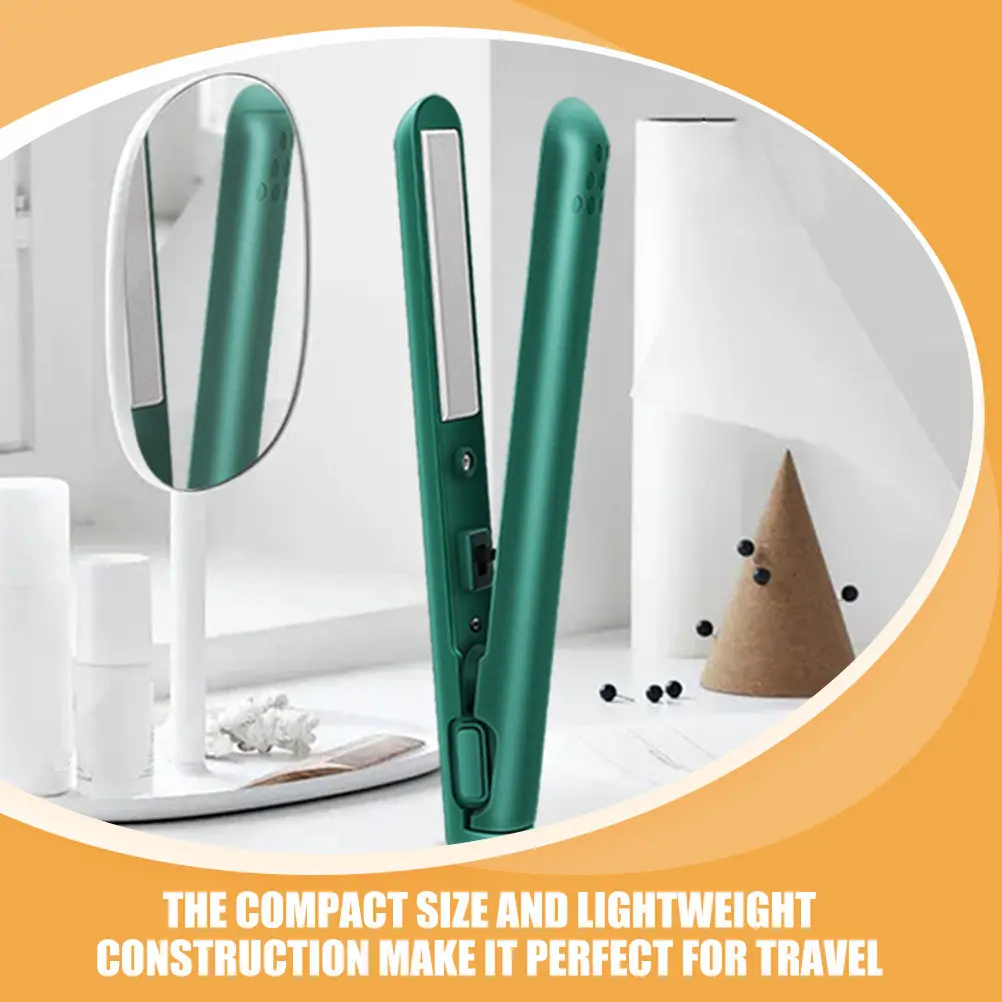 

Портативный USB-выпрямитель для волос для женщин, компактный инструмент для укладки, быстрый нагрев, дорожный стайлер