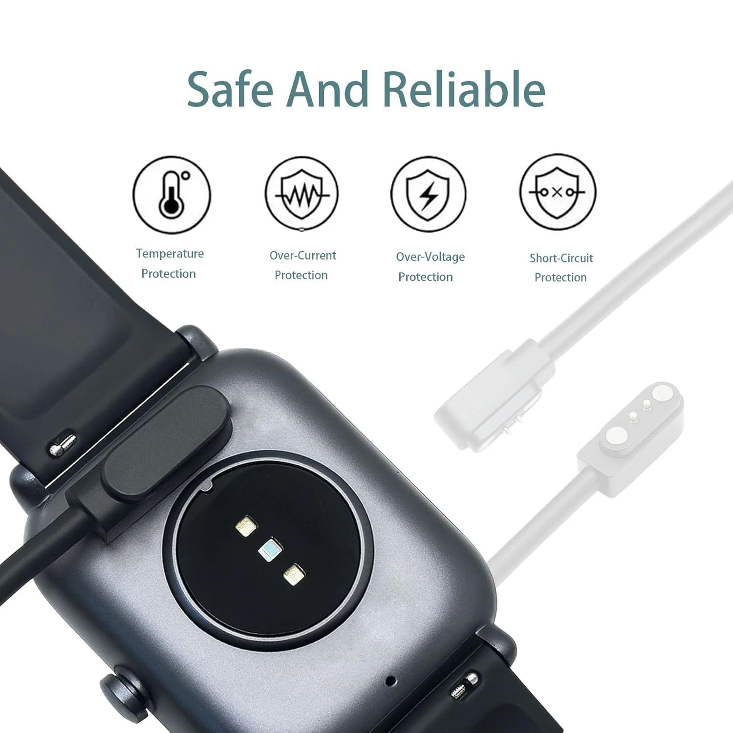 Smartwatch Charger Magnetic 2 Pin USB Charging Cable For Realme Watch 5/R3 Magnetic Charging Cord Accessories