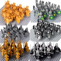 MOC Medieval Dwarf Warrior Elves Knights lotr Figures Building Blocks Accessories Armor Shield Weapon DIY Toys For Children gift