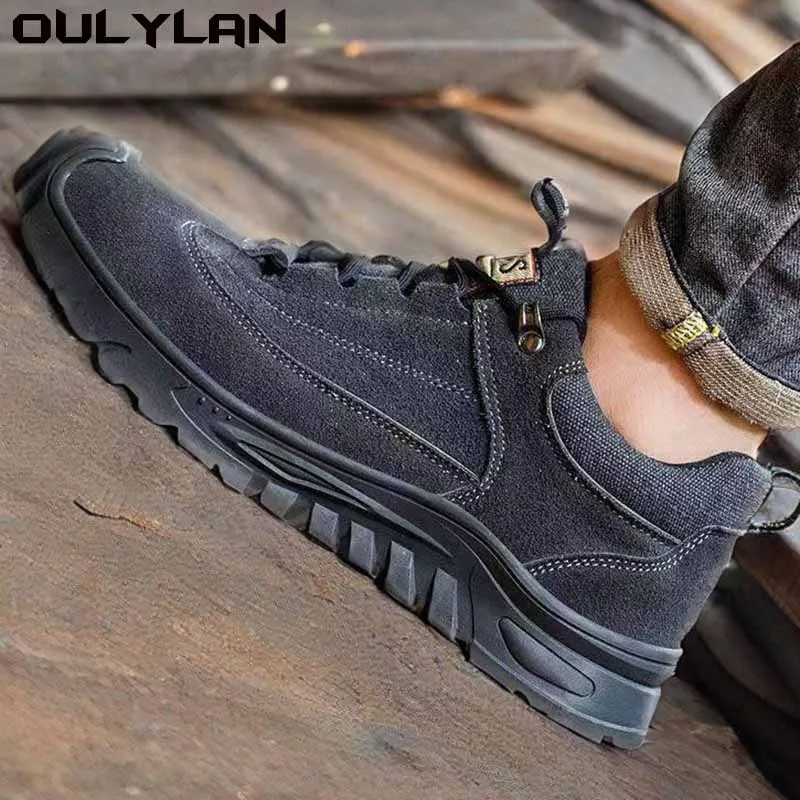 Oulylan, противоударная, противопрокалывающая ковш, износостойкая защитная обувь, мужская обувь по страхованию труда, дышащая на все сезоны