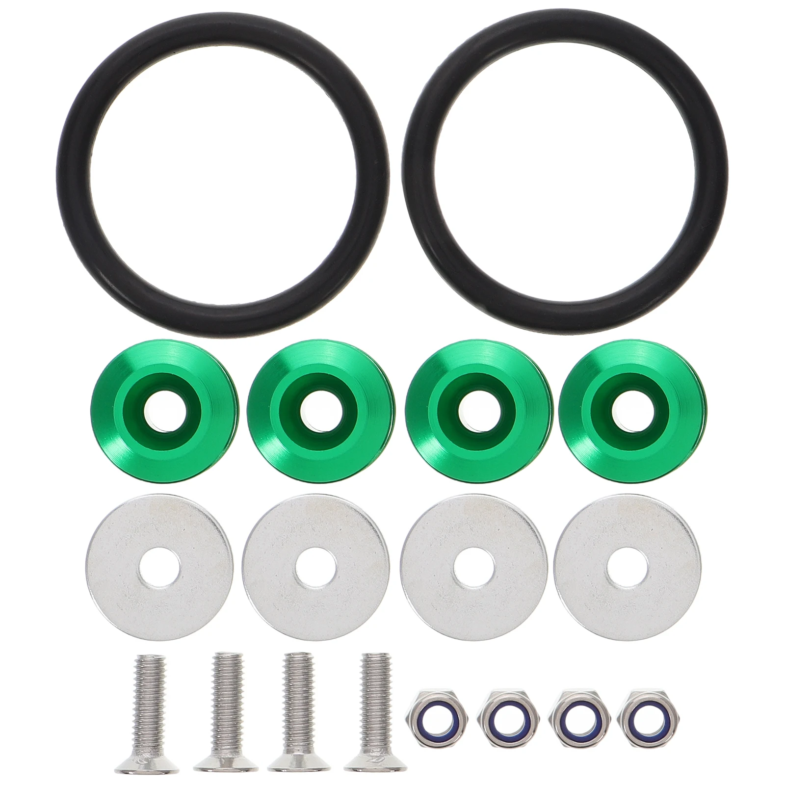 

Car Bumper Gasket Double Layer Quick Release Fasteners Black Aluminum Front Rear Clips Kit Vehicle Bumper Protective Pads