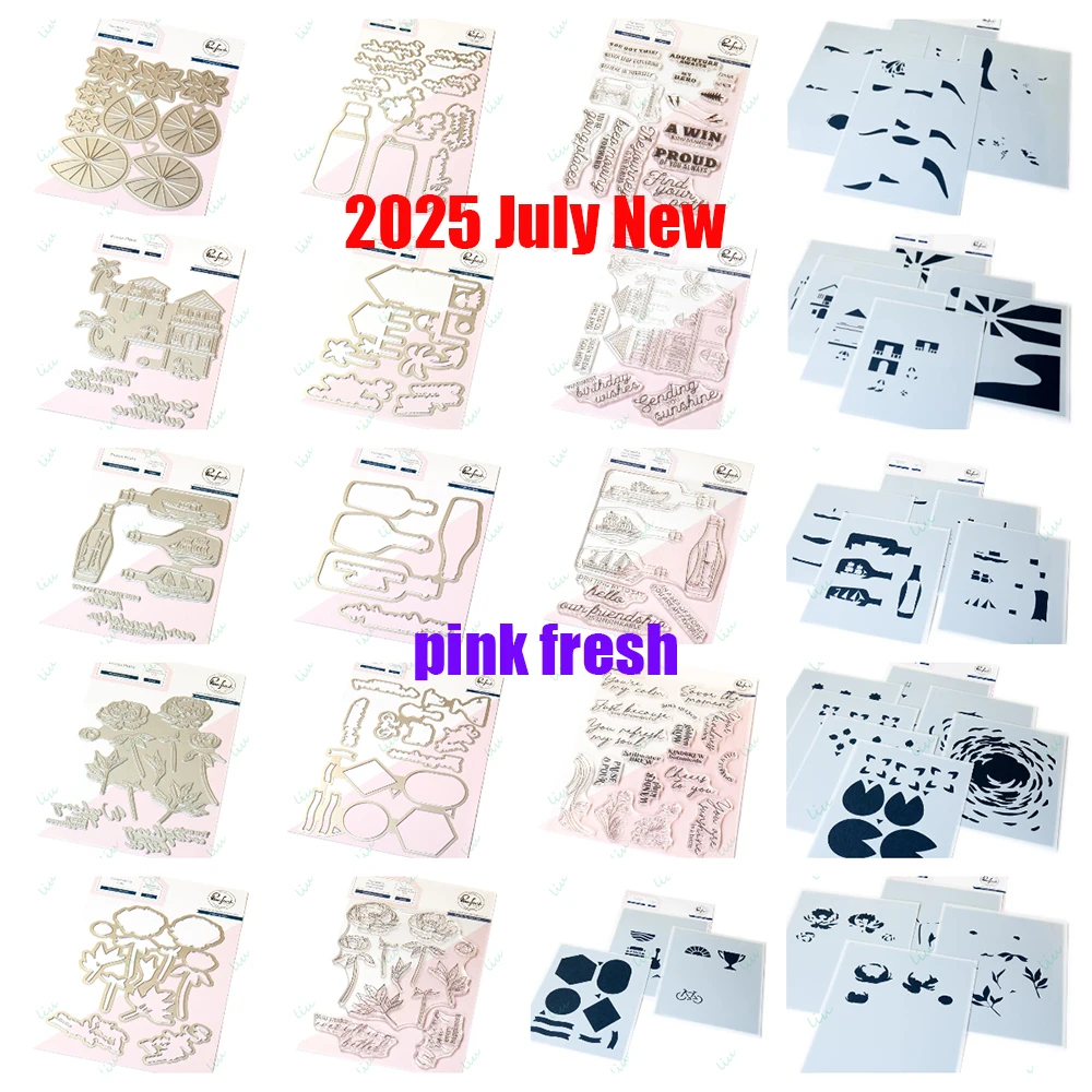 

Metal Cutting Dies Stamps Hot Foil Scrapbook Stencil DIY Greeting Card Handmade 2025 July New Message in a Bottle Water Lilies
