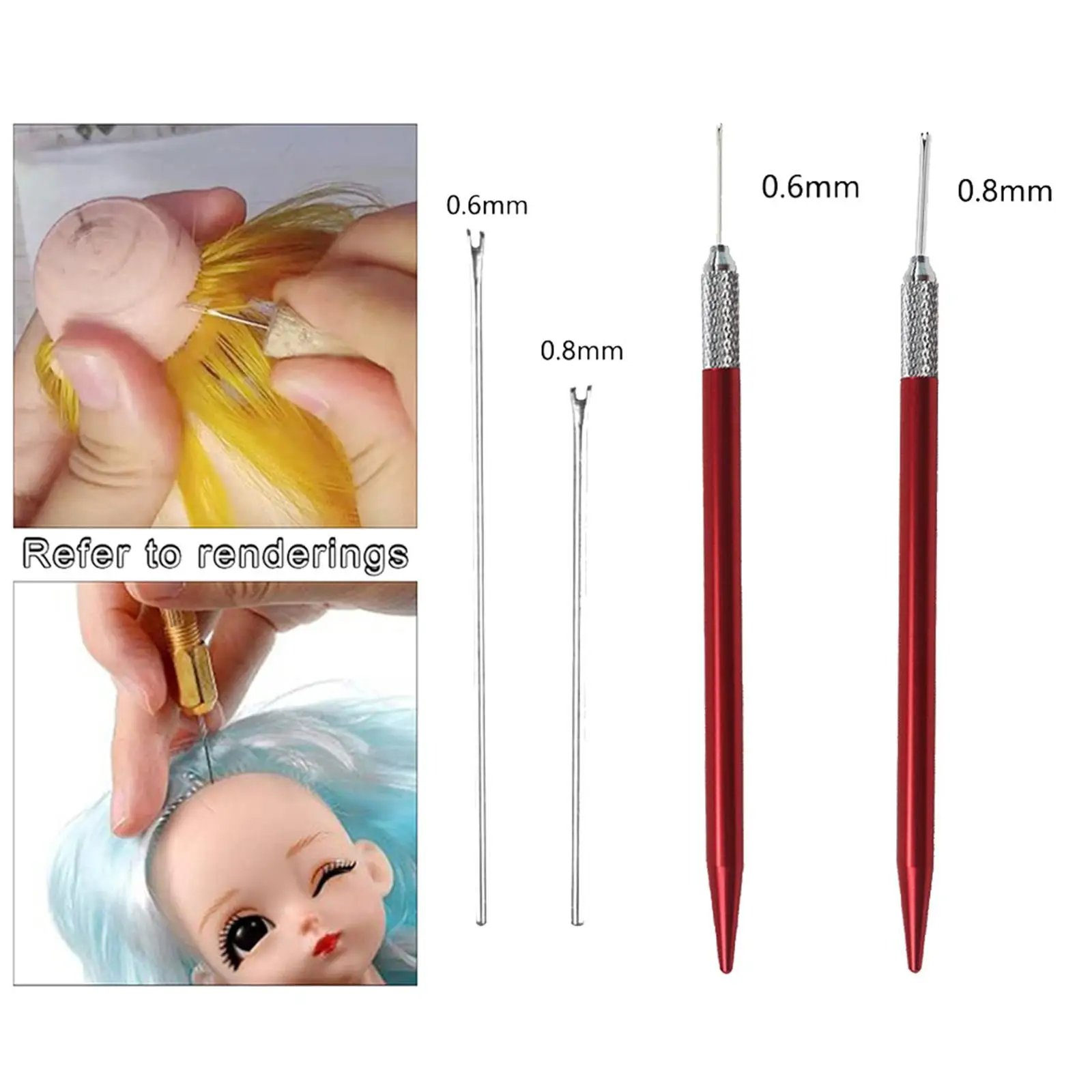 Doll Hair Rerooting Rehair Tool Felting for Doll Hair Making Tools