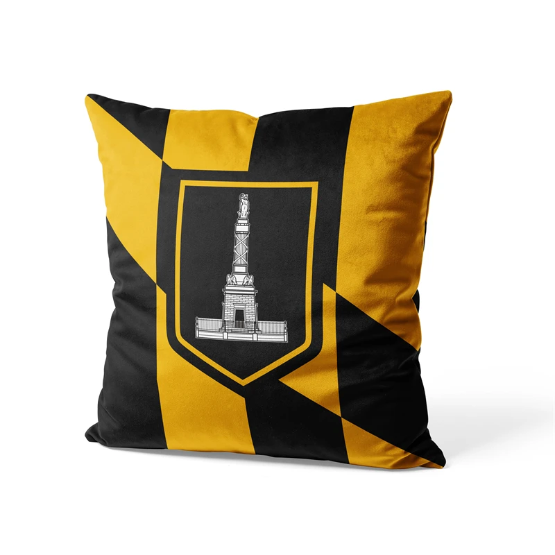 Aertemisi 18'' x 18'' Baltimore Maryland Square Throw Pillow Cushion Covers Cases Pillowcases for Sofa 45cm x 45cm