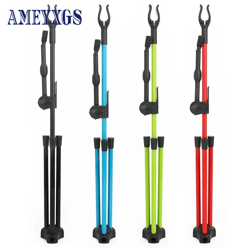 Archery Recurve Bow Stand Foldable Fiberglass Abs Plastic Support Stand Detachable Bracket Rack for Hunting Shooting Accessories