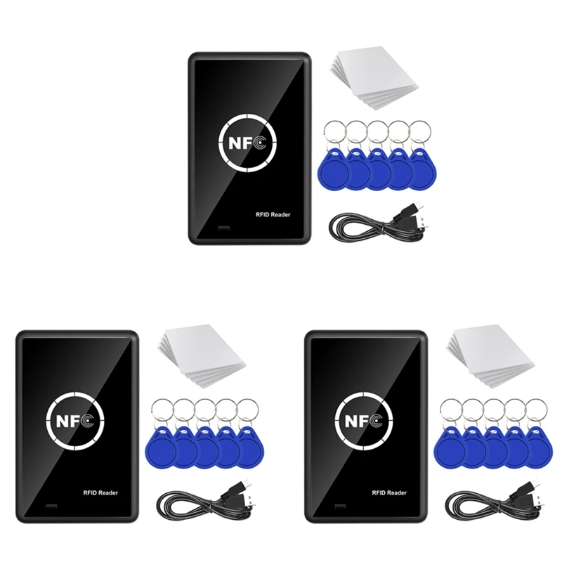 

Smart-3X RFID NFC Copier Duplicator 13.56Khz Key Fob NFC Smart Card Reader Writer 13.56Mhz Encrypted Programmer USB UID T5577