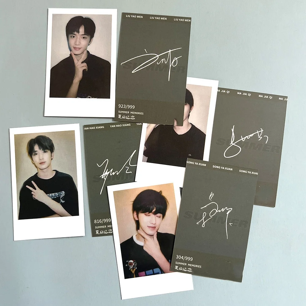 7Pcs/Set Hot Sale TNT Photocards Double Sides LOMO Card Song Yaxuan Ding Chengxin Ma Jiaqi Coated Paper Postcard Fans Collection