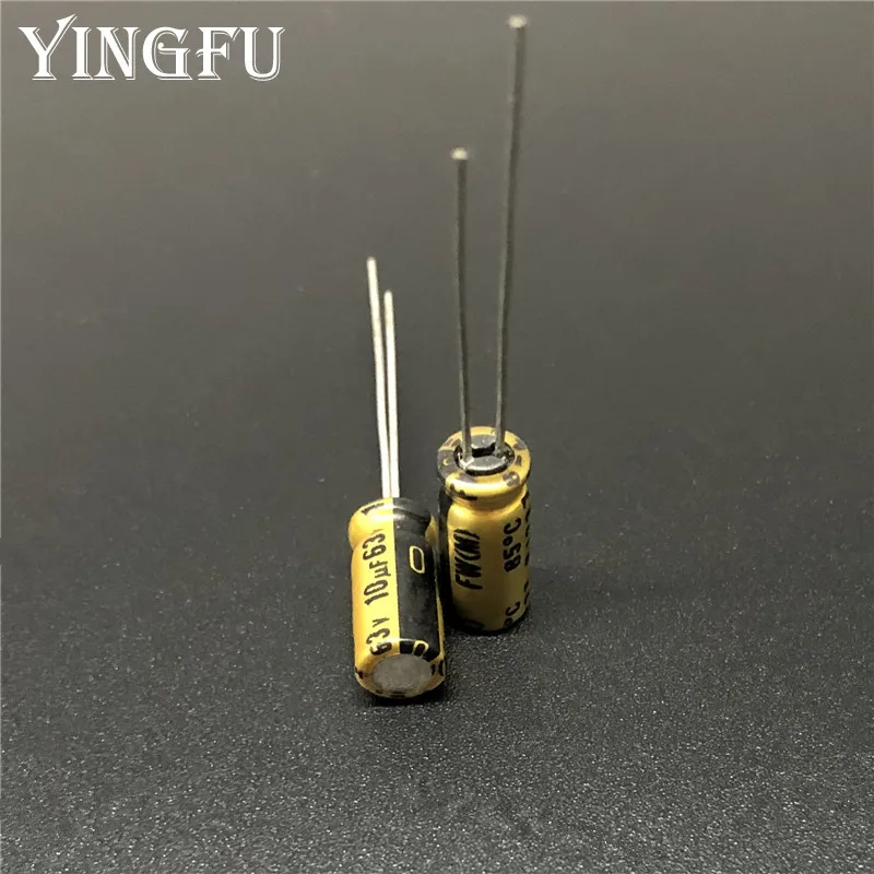 10 Stuks 10Uf 63V Nichicon Fw Serie 5X11Mm 63v10uf Hifi Audio Aluminium Elektrolytische Condensator Diy