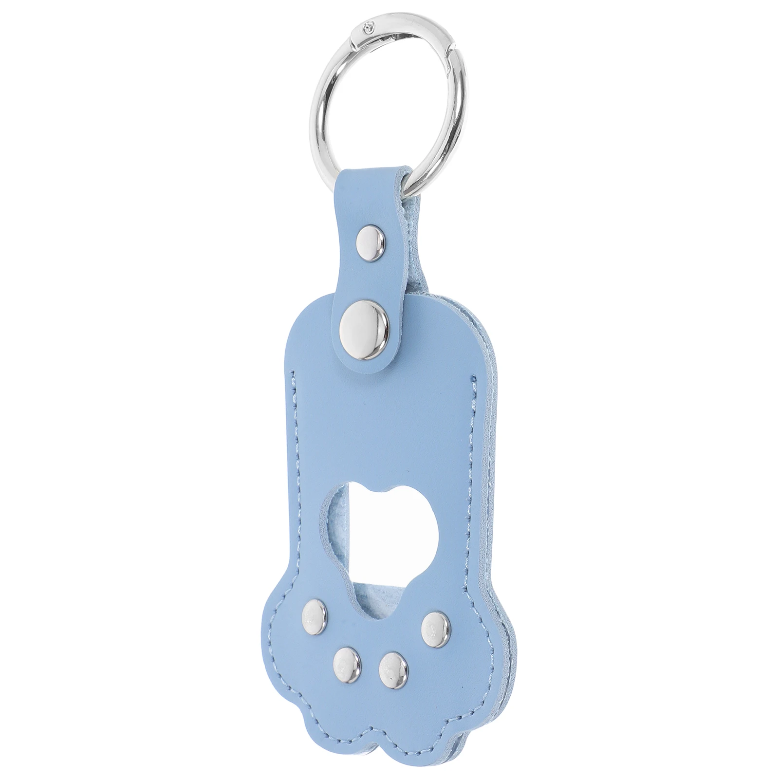 

Storage Paw Shape Pu Pendant Key Ring Dog Cat Jewelry Keepsake Box Photos Dog Keychain For Memorial Presents