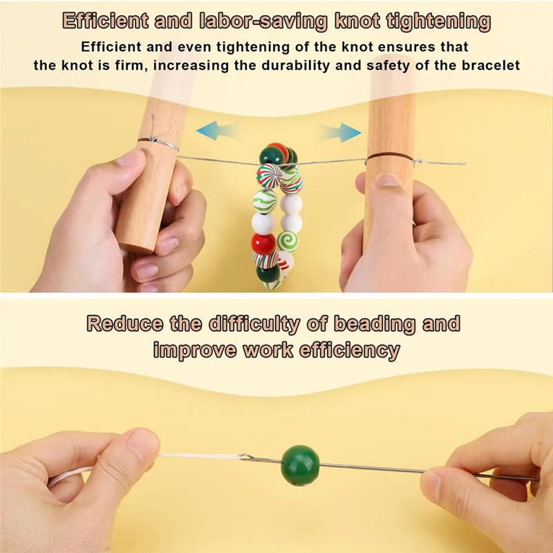 【ديكور DIY】أداة قابض العقدة لخرز السيليكون زوج واحد من أداة شد عقد الزان 3 قطع من أدوات سحب حلقة الفولاذ المقاوم للصدأ