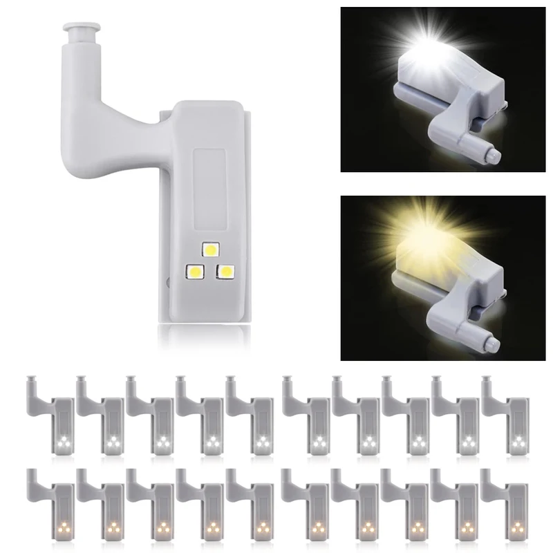 

10PCS Universal LED Hinge Light Sensor Light for Wardrobe Cupboard Closet Kitchen Bedroom Night Lights Home Cabinet Lights