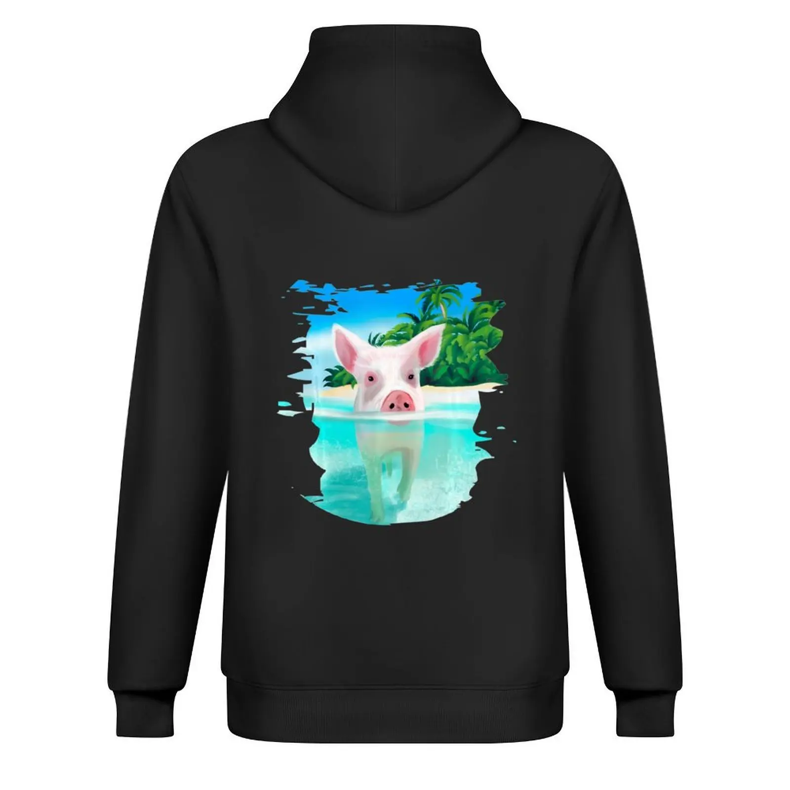 البهاما السباحة الخنازير خنزير السباحة الشاطئ عطلات هوديي الخريف منتجات جديدة معطف الرجال الملابس الذكور البلوز هوديس