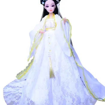 Lady white chinese antique doll clothes antique doll girl birthday gift children's toys