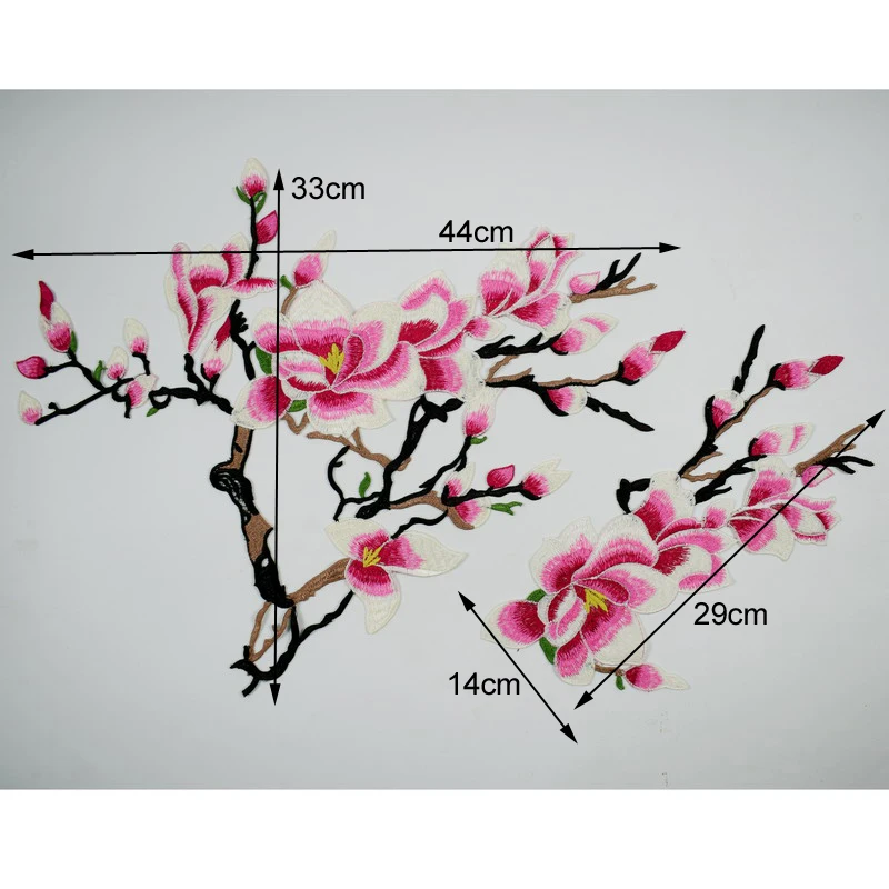 Rosa Blumen-Applikationen, Stickerei-Aufnäher, Stoff für Abendkleider, Vorhang-Accessoires, zum Aufnähen, Spitzen-Aufnäher, DIY-Reparatur – Detail 6