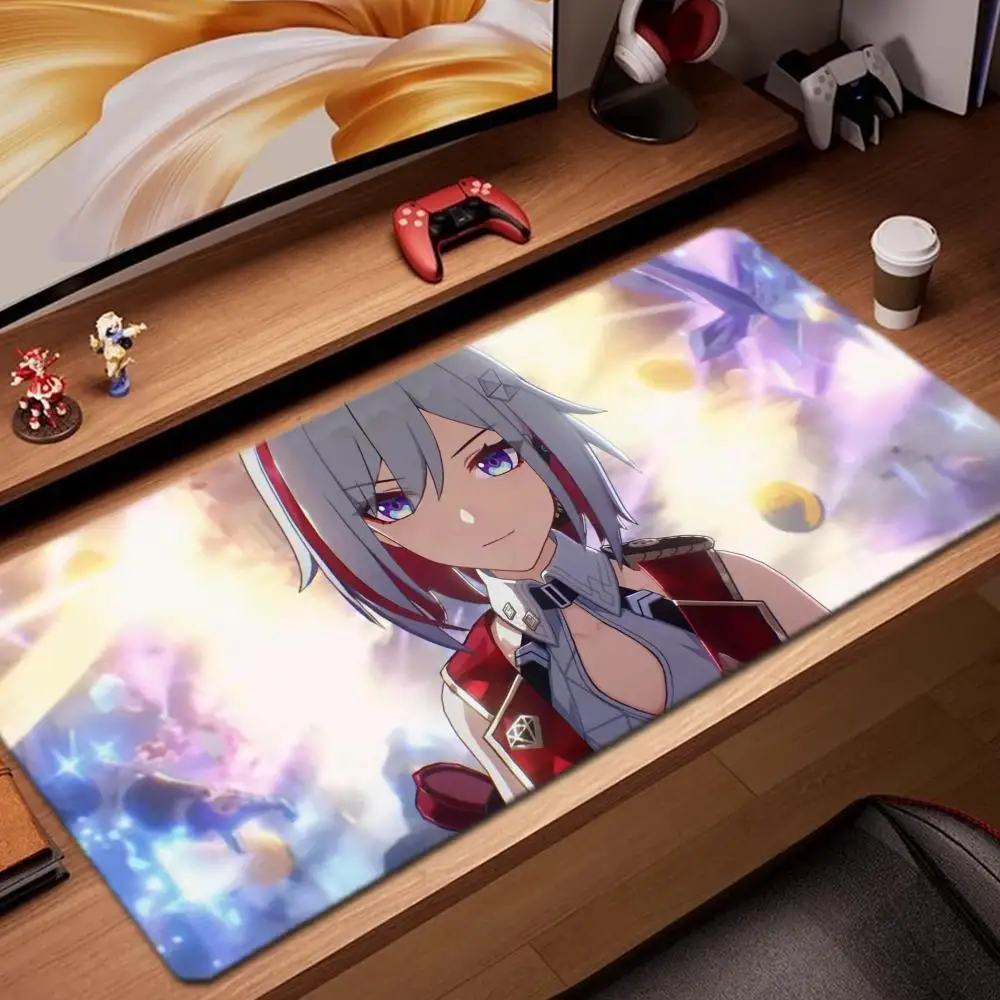 

Коврик для мыши topaz honkai star, игровые аксессуары, коврик для клавиатуры, XXL, большой запирающий край, 900X400 мм, настольный коврик, игровой коврик для мыши