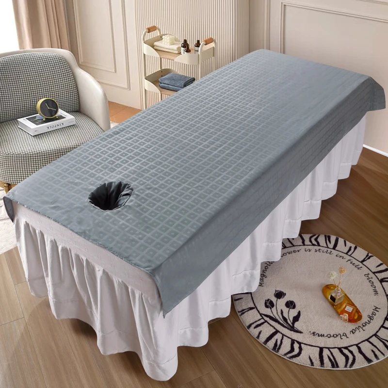 

Beauty Salon Bed Sheets MassageTreatment Table Bedspread With/ Without Hole Body Massage Bed Cover Spa Clubhouse Mattress