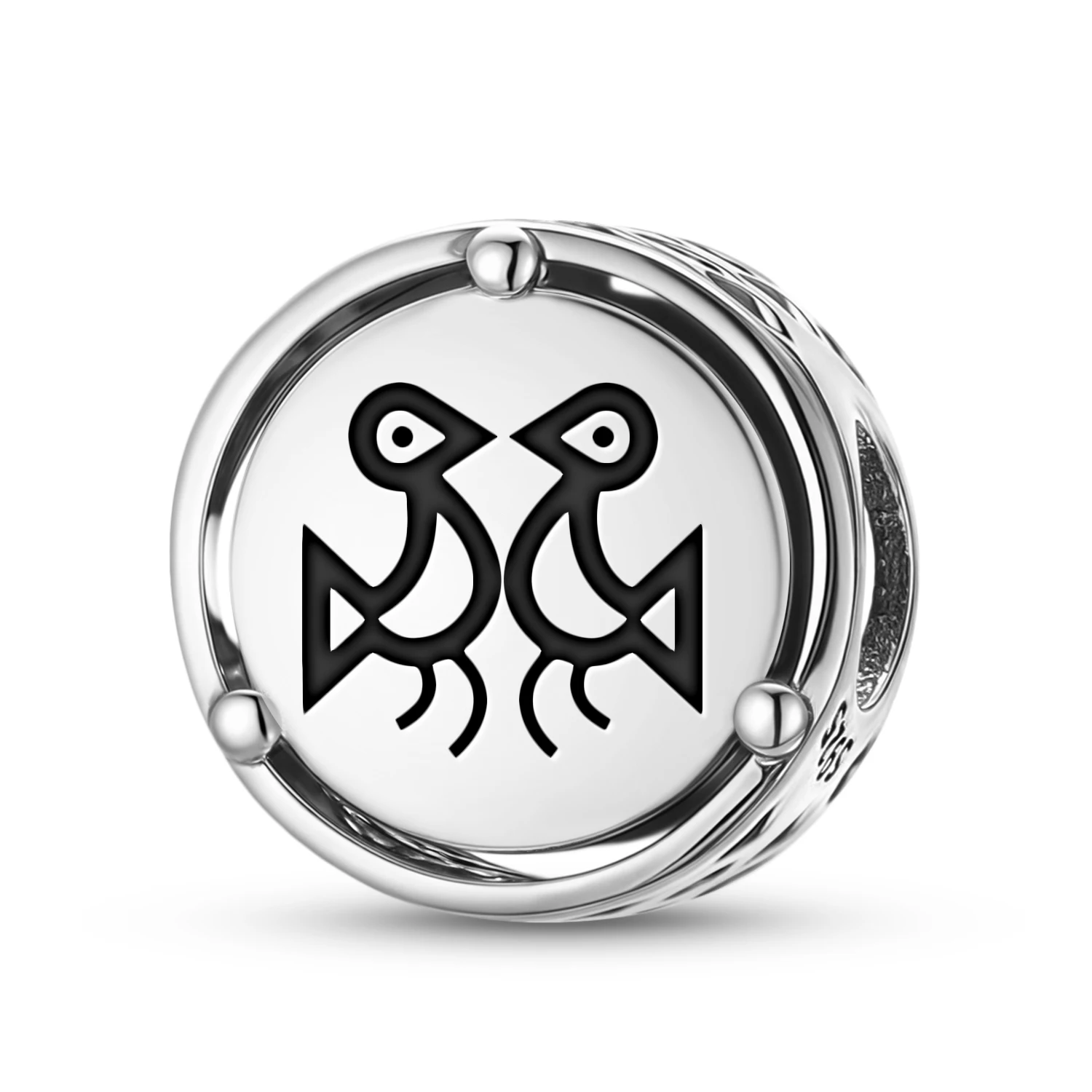 

Taino Eternal lovers 925 Sterling Silver Symbol Charm Fit Original Bracelet Diy Jewelry Accessories Family Bead