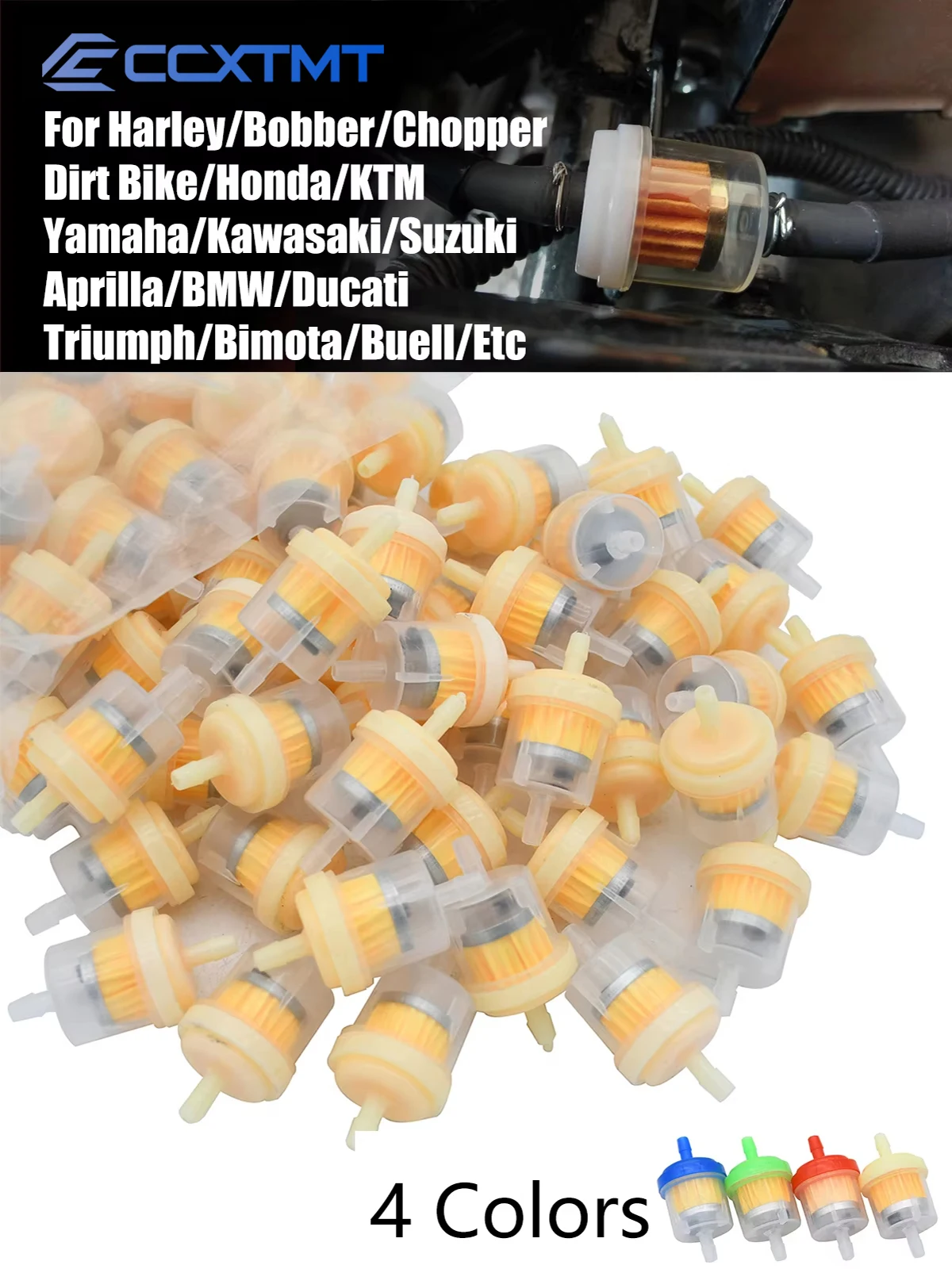 AliExpress NONE 100 Pcs Motorcycle ATV Scooter Dirt Bike Oil Filter Inline Gas Fuel Filter Filters Tool For Kawasaki KTM Honda Yamaha