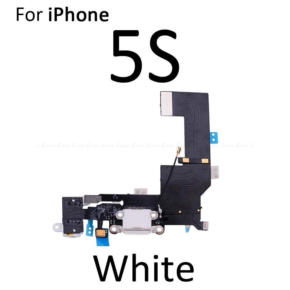 Bottom Charger Port Dock For iPhone 5 5S 5C 4 4S USB Plug Charging Connector With Microphone Headphone Audio Jack Flex Cable