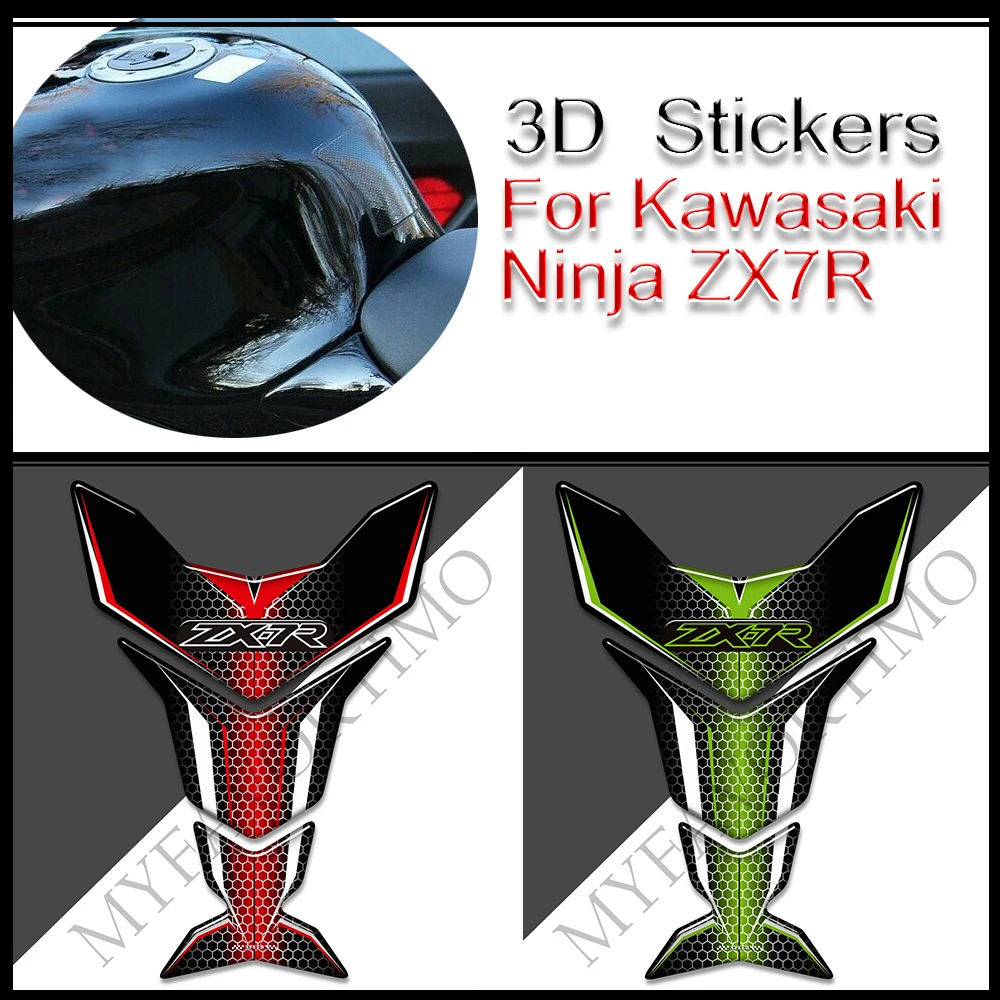 

Motorcycle For Kawasaki Ninja ZX7R ZX 7R ZX-7R Stickers Decals Tank Pad Emblem Logo Protector Gas Fuel Oil Knee Kit