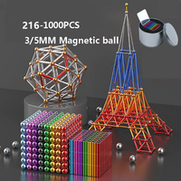 2024 Construction Designer Magnetic Set Beading Balling Building Colored Magneting Creative