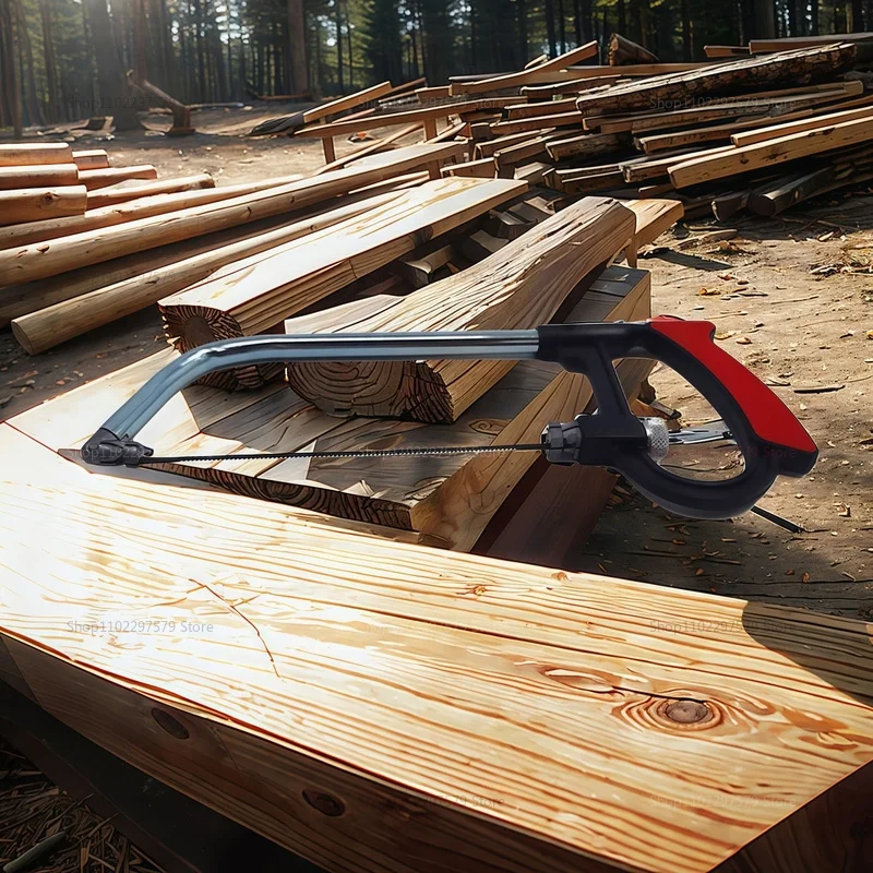 مجموعة منشارا، منشار فولاذي مقاس 12 بوصة مع شفرات منشار قابلة للاستبدال وميتري معدني، 3 قطع مناشير يدوية (إطار منشار صغير، منشار صغير) للخشب