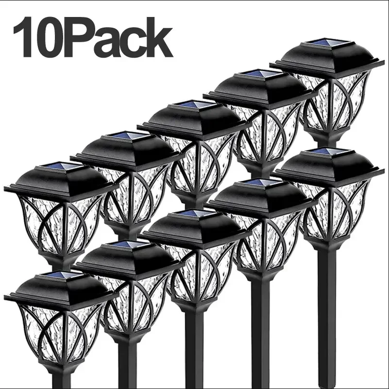 10 Pack Solar Yard Lights Bright Lawn Lights Outdoor Waterproof Led Solar Pathway Lights Landscape Path Lights Floor light New