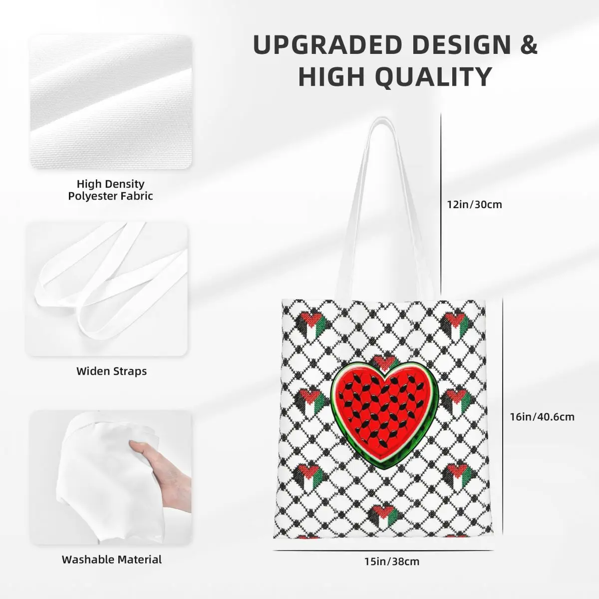 Questa non è una borsa Tote in tela Merch anguria per le donne Daily Magritte Parody Watermelon Keffiyeh Shopping Bags