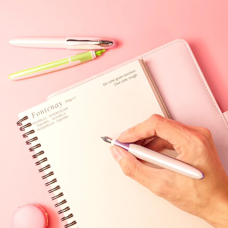 Made in Germany ออนไลน์ Macaron สี Fountain ปากกาสีเครื่องเขียน EF F M 0.38 0.5 0.7MM Nib Ink ปากกาการเขียนคุณภาพสูง