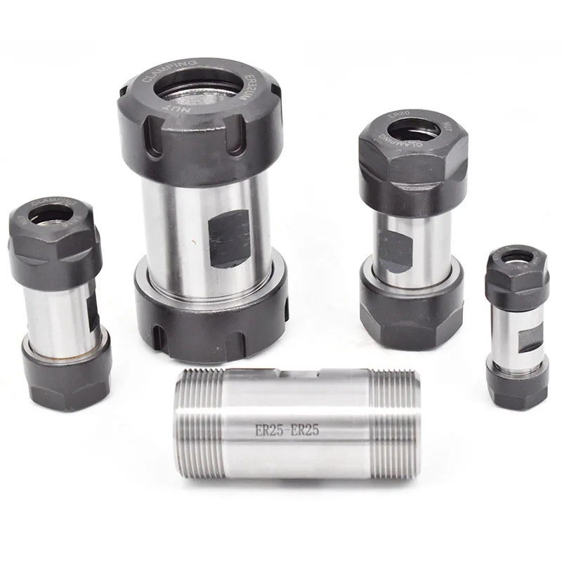 Double nut motor shaft ER shank high precision DIY handle drill collet ER11 ER16 ER20 ER25 ER32 collet holder machine parts