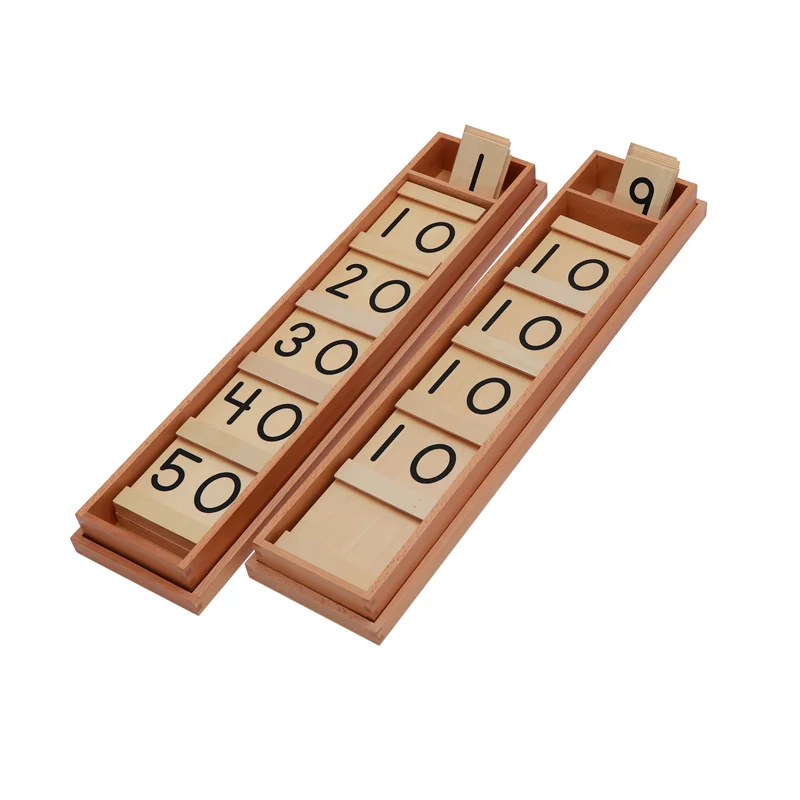 Montessori Mathematics Materials Seguin Boards Set Numbers Learning Toys Counting Game for Children Early Childhood Education