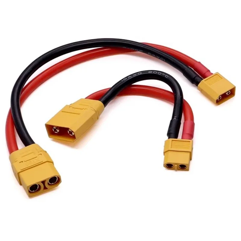 XT60 to XT90 Adapter Cable Plug Male-to-Female Converter 10AWG RC Model Power Battery Charging Cable 5/10/20cm