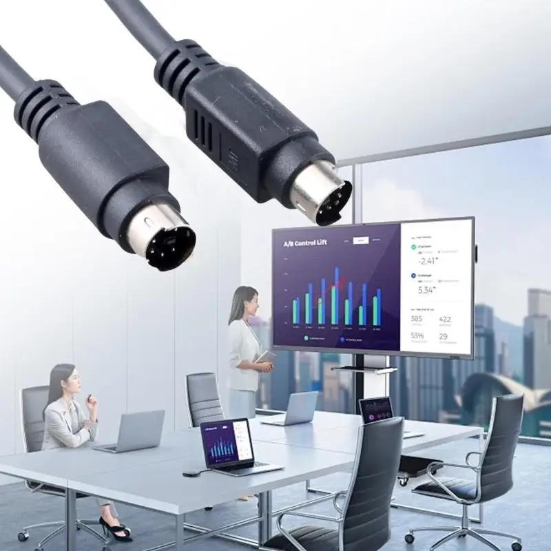 كابل توصيل آمن T5EA 2 كابل 6Pin الماوس وكابل لوحة المفاتيح 1.5 م/59.06inch