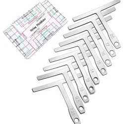 1 Set Guitar T-Shaped Under String Radius Gauge Stainless Steel Guitar Builder Luthier Tool Bass Strings Repair Set Measure Tool