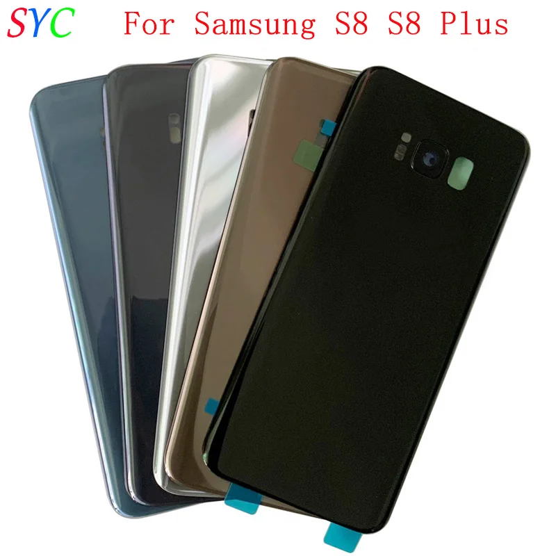 

Original Rear Door Battery Cover Housing Case For Samsung S8 G950 S8Plus G955 Back Cover with Camera Lens Logo Repair Parts