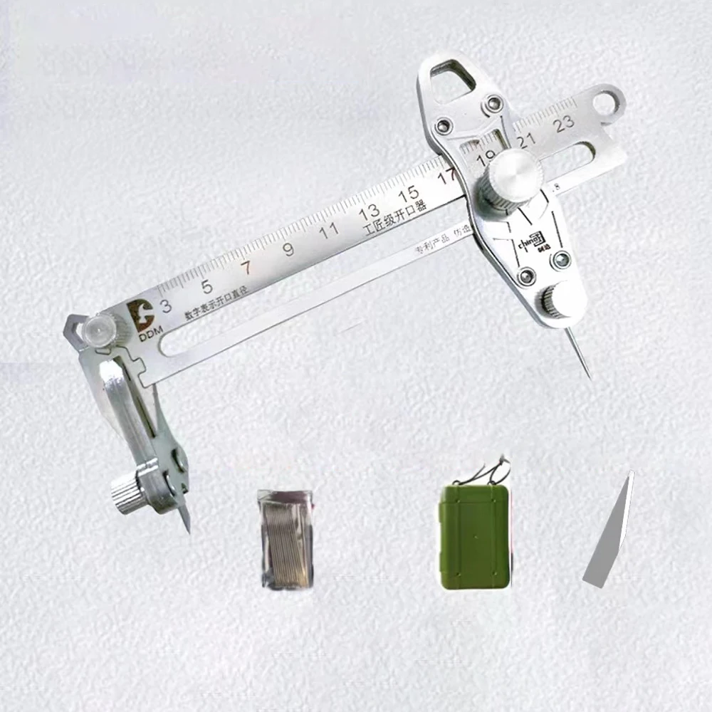 Hole Cutter for Aluminum Ceiling Panels - Stainless Steel Tool with Tungsten Carbide Blades (3-23cm Diameter)