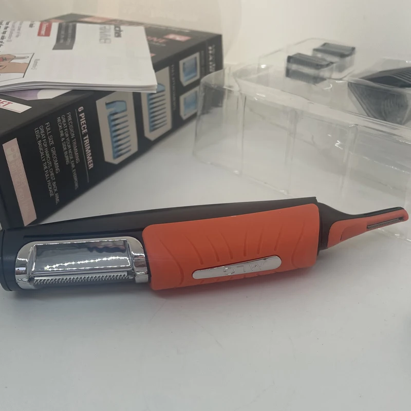 6 em 1 precisão elétrica micro sobrancelha orelha nariz trimmer remoção clipper barbeador pessoal cuidados com o rosto aparador de cabelo com luz led