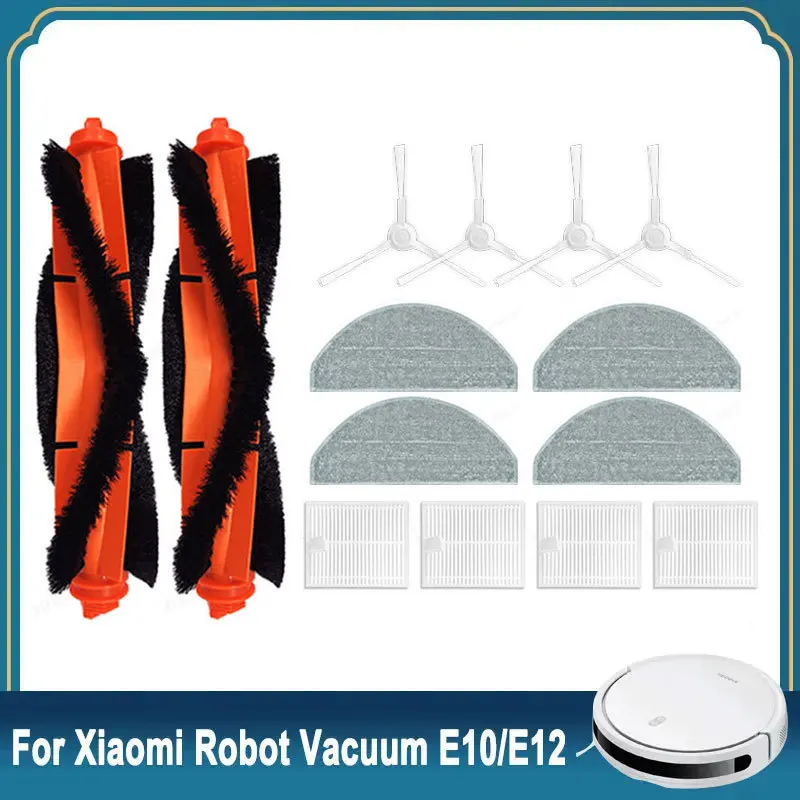 Brushes For Xiaomi Robot Vacuum E10,E12 Accessories B112 Vacuum Cleaner Accessories Hepa Filter Mop Cloth Main Side Brush Set