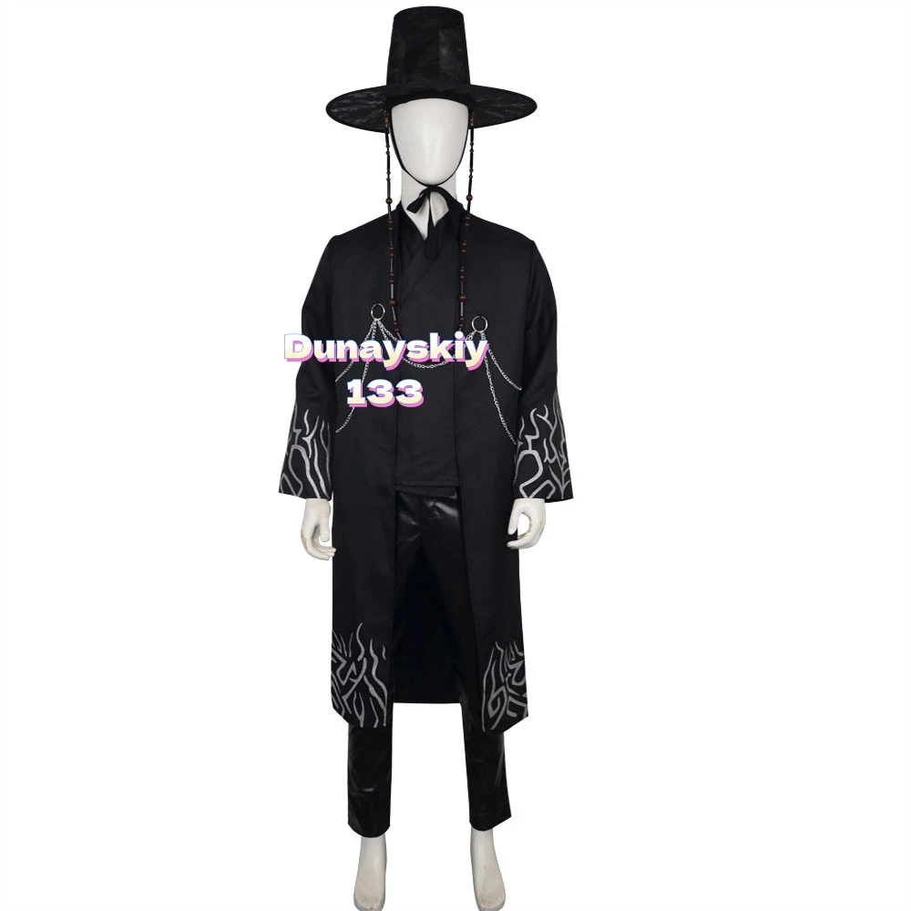 Kpop Demon Hunters Jinu Saja Boys Cosplay Costume for Men Uniform Hat Wig Group Idol Roleplay, Halloween & Carnivals