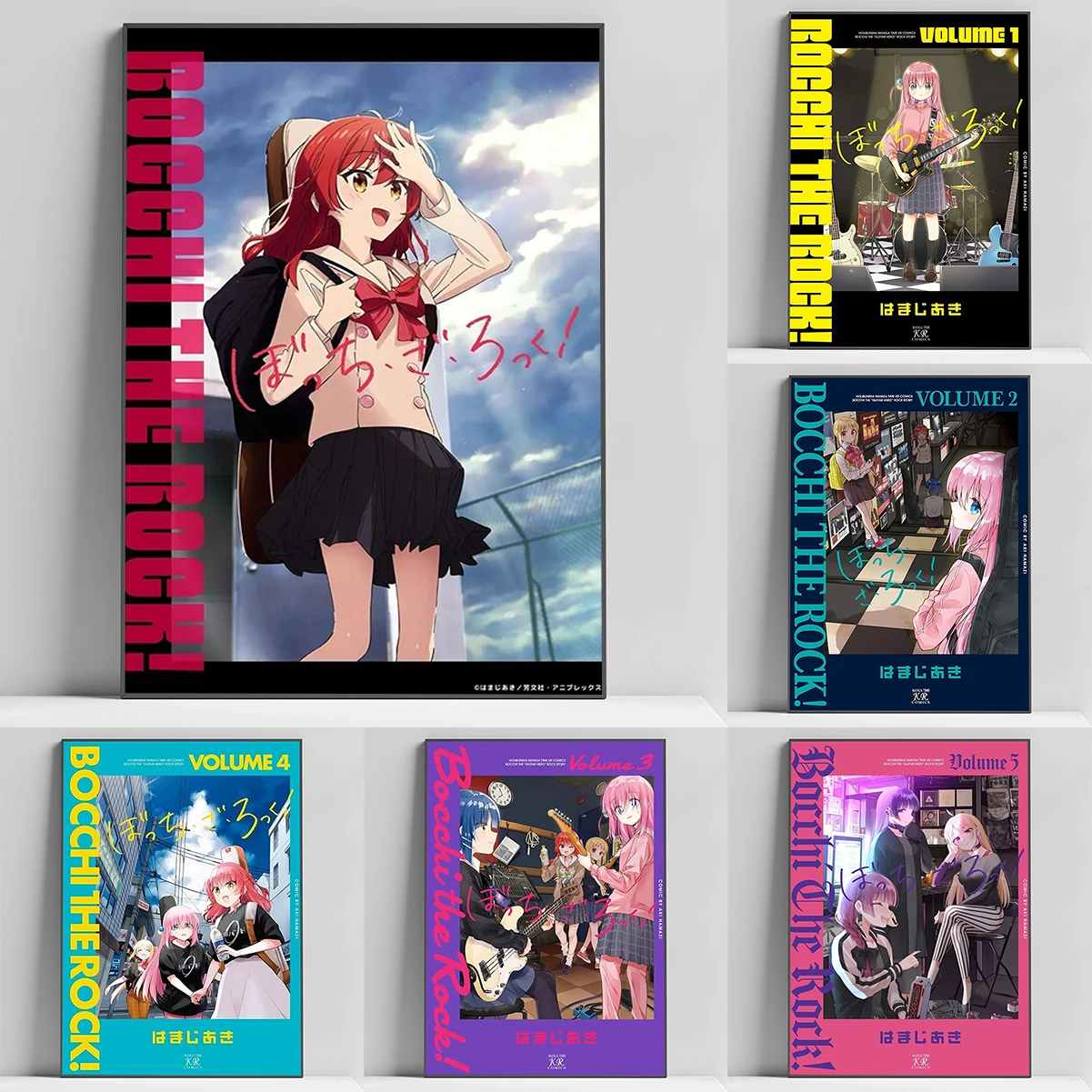 

Pop Anime Bocchi The Rock Poster Pictures Wall Decoration Painting Modern Living Room Paintings Classroom Decorations for Home