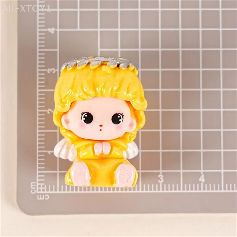 Olive Branch Angel Doll Mini Figure Cartoon Resin Mini Figure Ornament Desktop Car Cute Decoration