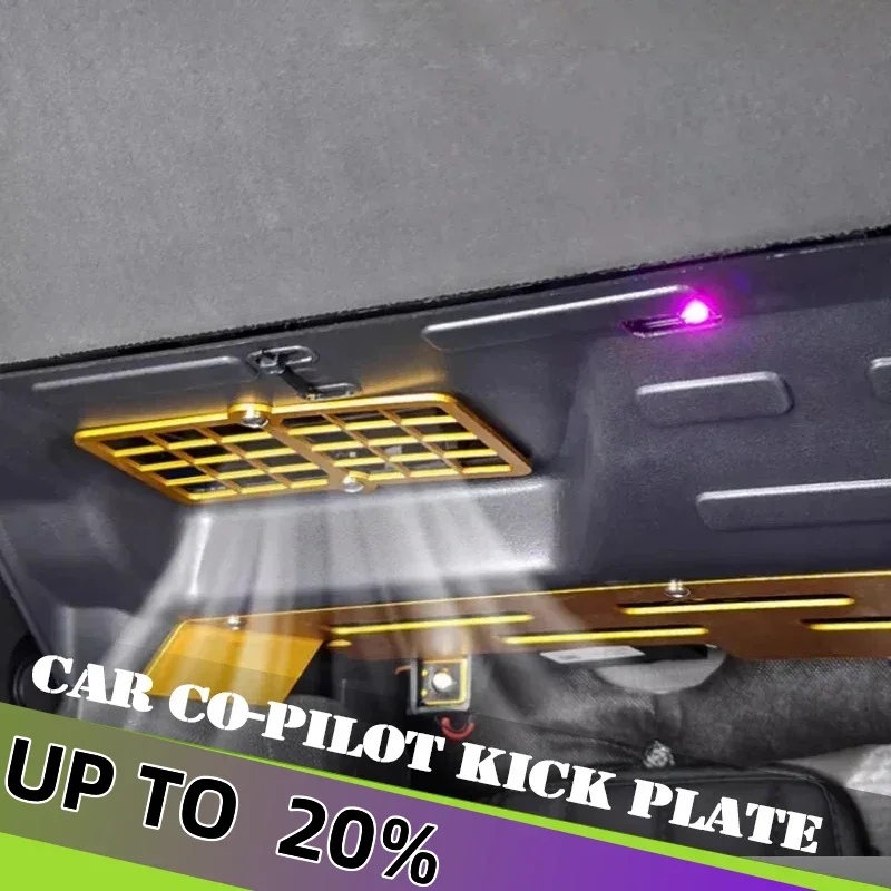 

Car Co-pilot Kick Plate Fit for Jetour Traveller T2 2023 2024 2025 Car Aluminum Alloy Line Protection Cover Car Accessories