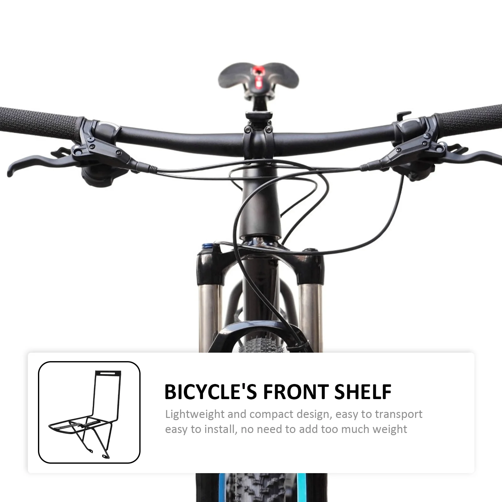 

Передняя полка для велосипеда Стальной материал Прочная прочность Простая установка Легкий практичный аксессуар для велоспорта