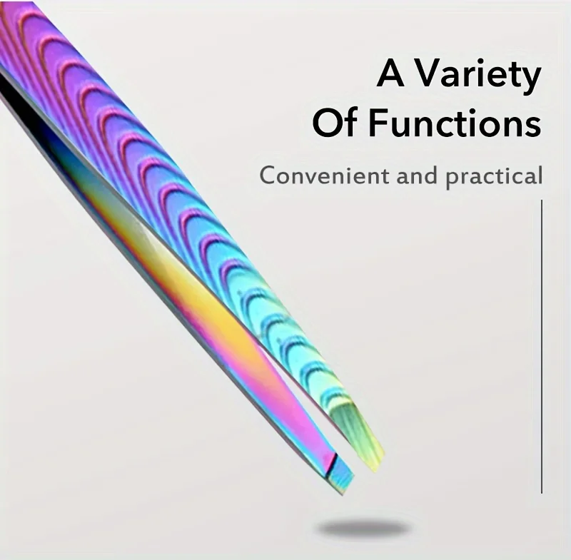 Pinzette professionali per tagliare le sopracciglia, spiumarelli in acciaio inossidabile per barba, ciglia e sopracciglia, adatte per il viso Mak