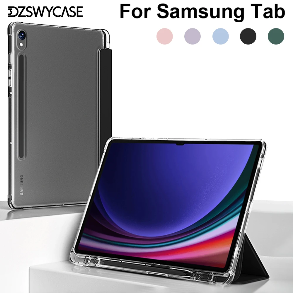 

Чехол для Samsung Galaxy Tab S9 11in S9 FE 10,9in S10 Plus S9 Plus S9 FE Plus 12,4in A9 Plus 11in, прозрачная жесткая задняя крышка из ПК