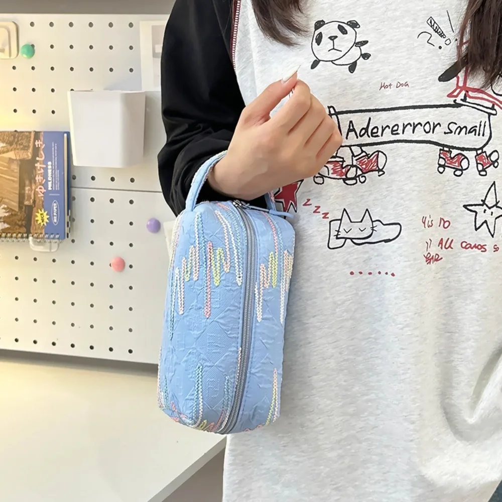 Draagbare Grote Capaciteit Pennentas Ademende Multifunctionele Briefpapier Tas Reishandtas Student