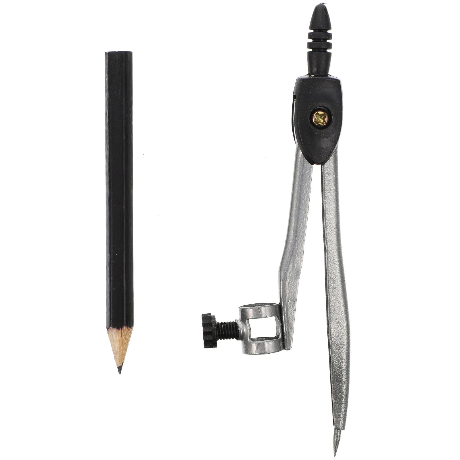 Professional Metal Drafting Tool for Geometry Class Pencil Holder Screw Mount Design Long for Students