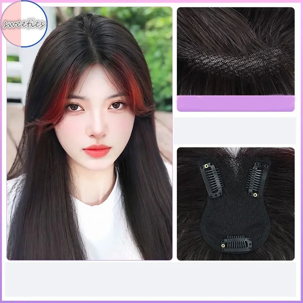 Synthetic wig Highlighted front forehead bangs wig natural seamless Character bangs wigs piece 25cm